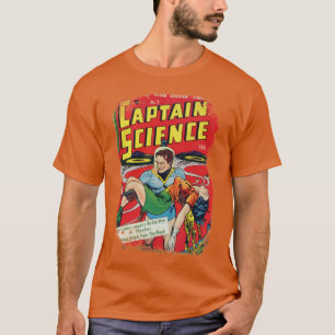 Torn Comic book cover Retro Science hero Vintage L T-Shirt