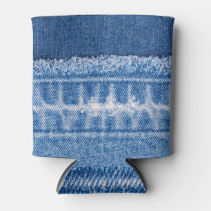 Torn Denim: Double Blue Jeans Frame Can Cooler