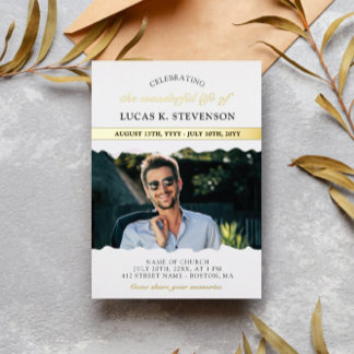 Torn Edges Photo Gold Foil Life Celebration