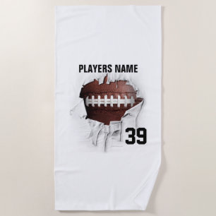 Torn Football Beach Towel