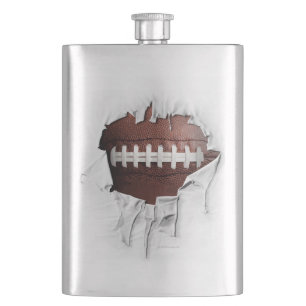 Torn Football Hip Flask