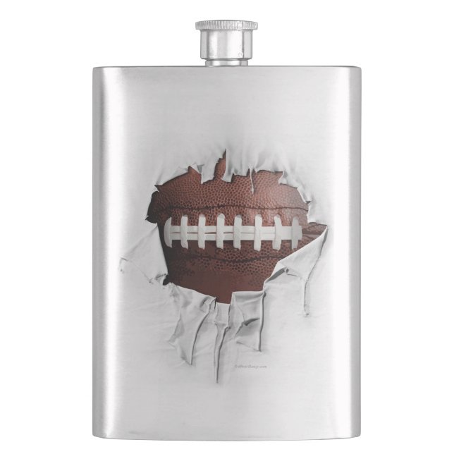 Torn Football Hip Flask (Front)