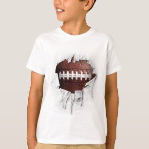 Torn Football (Number & Name on back) T-Shirt