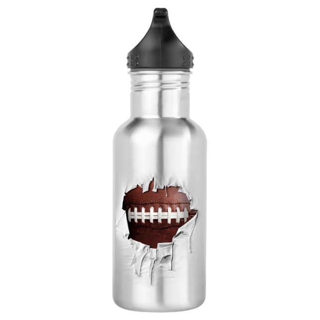 Torn Football Stainless Steel Water Bottle (Right)