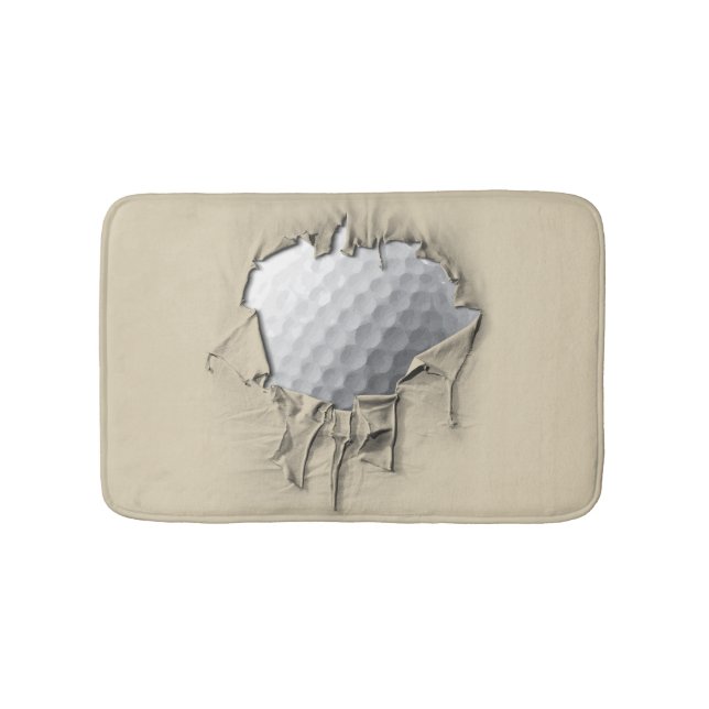 Torn Golf Ball Bath Mat (Front)