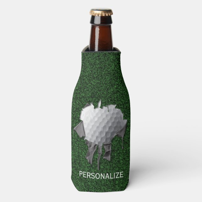 Torn Golf Ball Bottle Cooler (Bottle Front)