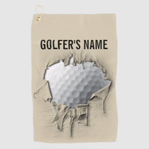 Torn Golf Ball (Customisable) Towel