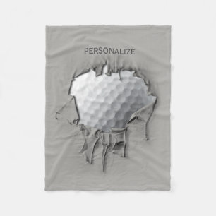 Torn Golf Ball Fleece Blanket