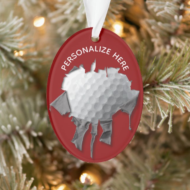 Torn Golf Ball Ornament (Tree)
