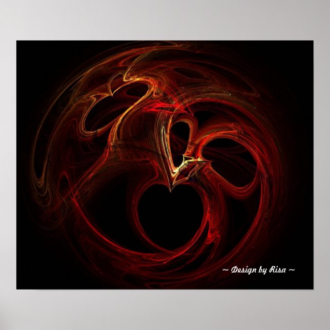 Torn Hearts Fractal Poster (Front)