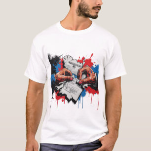 Torn Immigration Documents Chinga La Migra T-Shirt