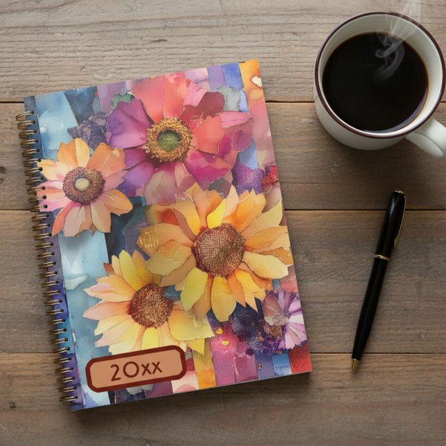 Torn Paper Collage Flowers 20XX  Spiral Planner  (Creator Uploaded)