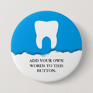 Torn Paper Dentistry Tooth Custom 7.5 Cm Round Badge
