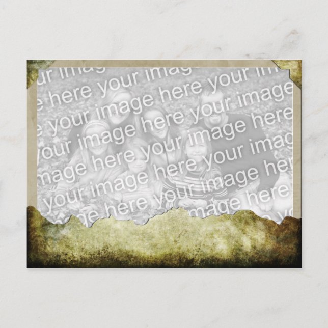 Torn paper template postcard (Front)