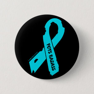 Torn Ribbon/Badass...POTS 6 Cm Round Badge