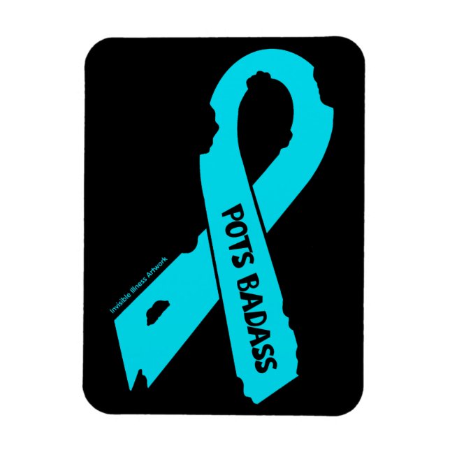 Torn Ribbon/Badass...POTS Magnet (Vertical)