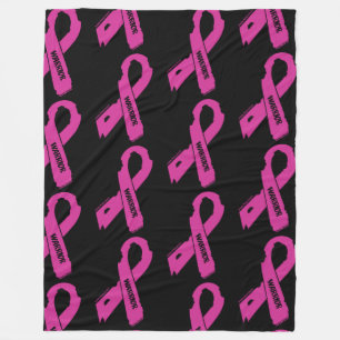 Torn Ribbon/Warrior...Breast Cancer Fleece Blanket