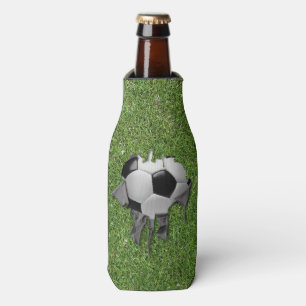 Torn Soccer Black Bottle Cooler