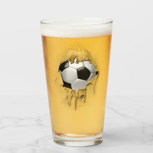 Torn Soccer Glass (Front Filled)