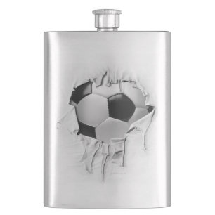 Torn Soccer Hip Flask