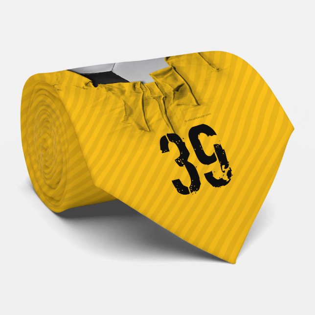 Torn Soccer (personalised) White Tie (Rolled)