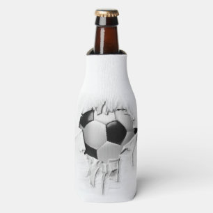 Torn Soccer White Bottle Cooler