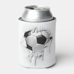 Torn Soccer White Can Cooler