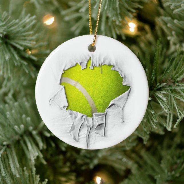 Torn Tennis Ceramic Ornament (Tree)