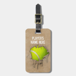 Torn Tennis (Personalised) Luggage Tag