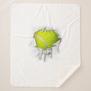 Torn Tennis Sherpa Blanket