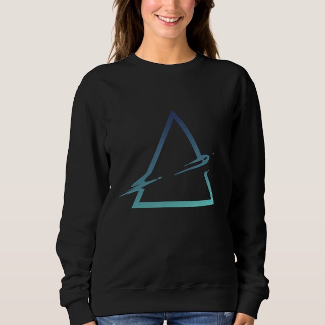 Torn Triangle Mathematics Geometry Symbols Sweatshirt (Front)