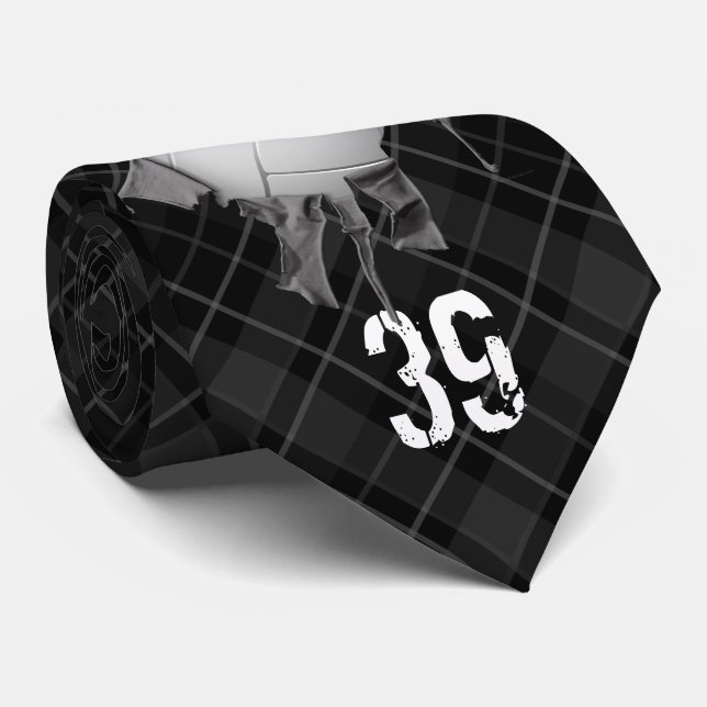 Torn Volleyball (personalized) Neck Tie (Rolled)