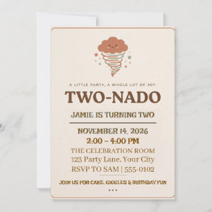 Tornado 2nd Birthday Invitation