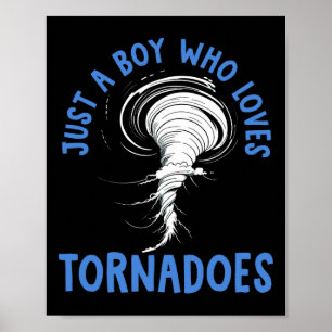 Tornado Birthday Boy Storm Chaser Boys Kids Weathe Poster
