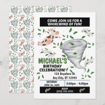 Tornado Birthday Party Invitation