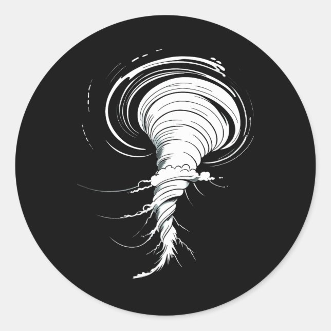 Tornado Costume Twister Storm Halloween Kids Boys  Classic Round Sticker (Front)