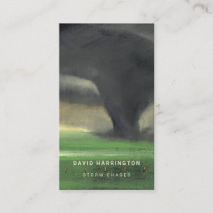 Tornado Custom QR Code Scannable Weather Chaser Bu Business Card