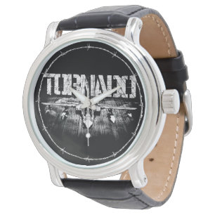 Tornado IDS Black Vintage Leather Watch