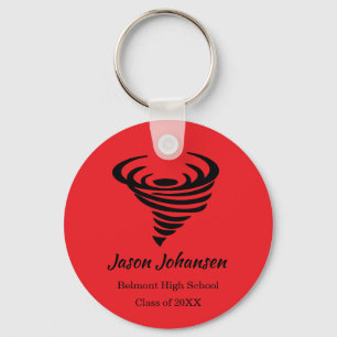 Tornado School Mascot Graduation Reunion Key Ring