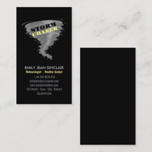 Tornado - Storm Chaser Design, Meteorologist Business Card