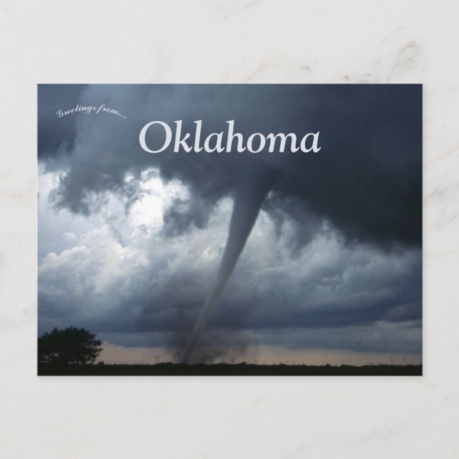 Tornado Touching Down in Oklahoma Postcard (Front)