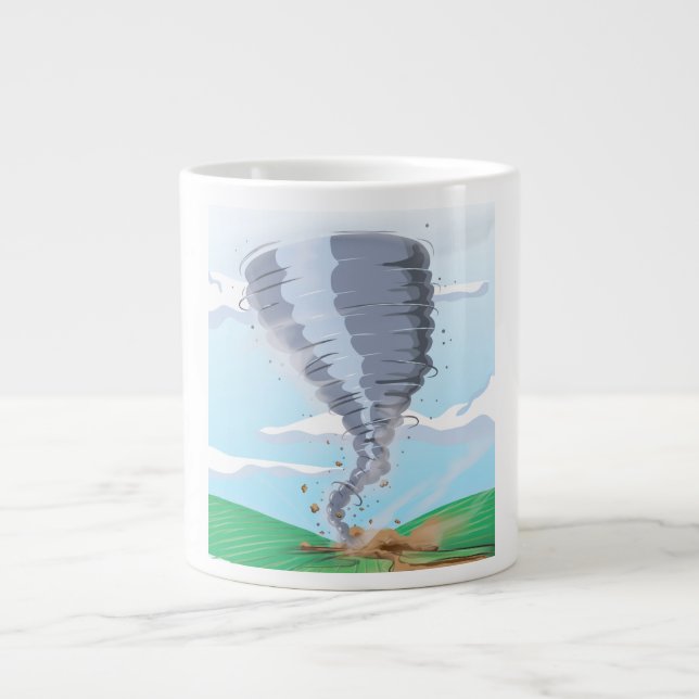 Tornado Twister Large Coffee Mug (Front)