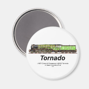 Tornado Vintage Steam Train English Locomotive Magnet