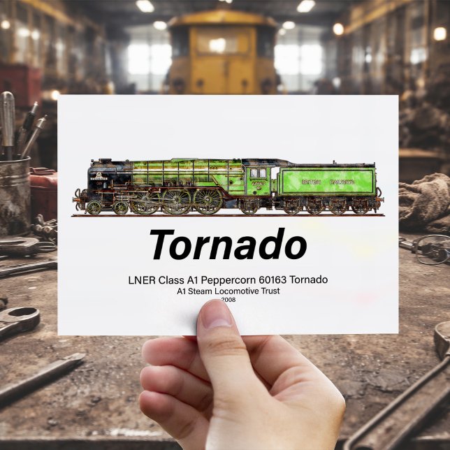 Tornado Vintage Steam Train English Locomotive  Postcard (Tornado Vintage Steam Train English Locomotive. Postcard)