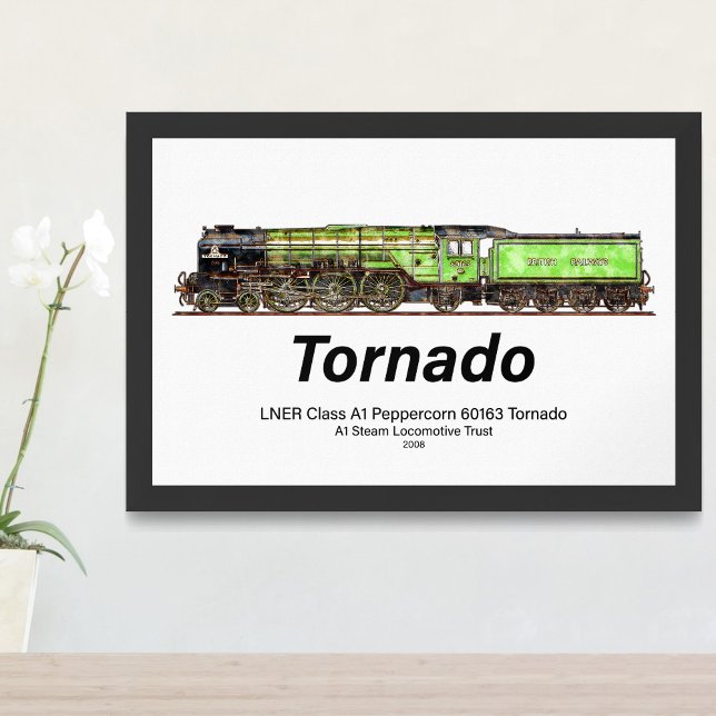 Tornado Vintage Steam Train English Locomotive  Poster (Creator Uploaded)