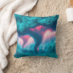 Tornadoes Storm Clouds Lightning Cushion