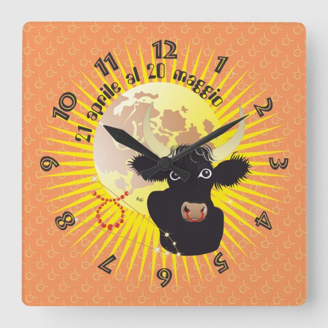 Toro 21 aple al 20 maggio Orologio Square Wall Clock (Front)