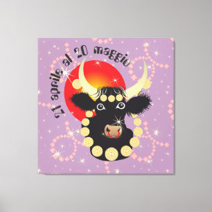 Toro 21 aprile al 20 maggio Stampa su tela Canvas Print