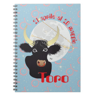 Toro 21 aprile al 20 maggio Taccuino Spiral Notebook