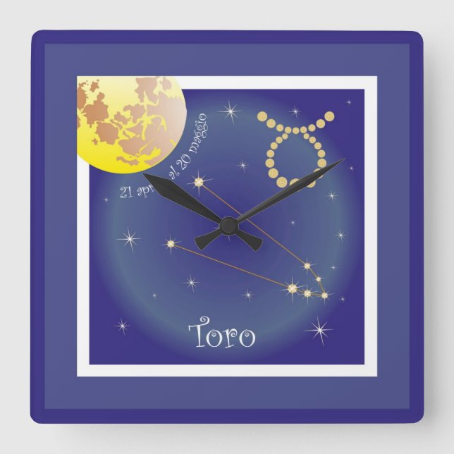 Toro 21 aprile al 20 maggio Uhr Square Wall Clock (Front)